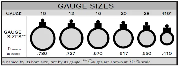 Shotgun Shot Size Chart