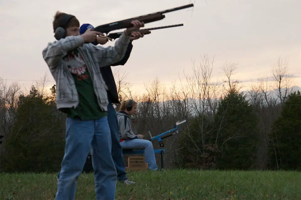 tactical shotgun users in trap shooting